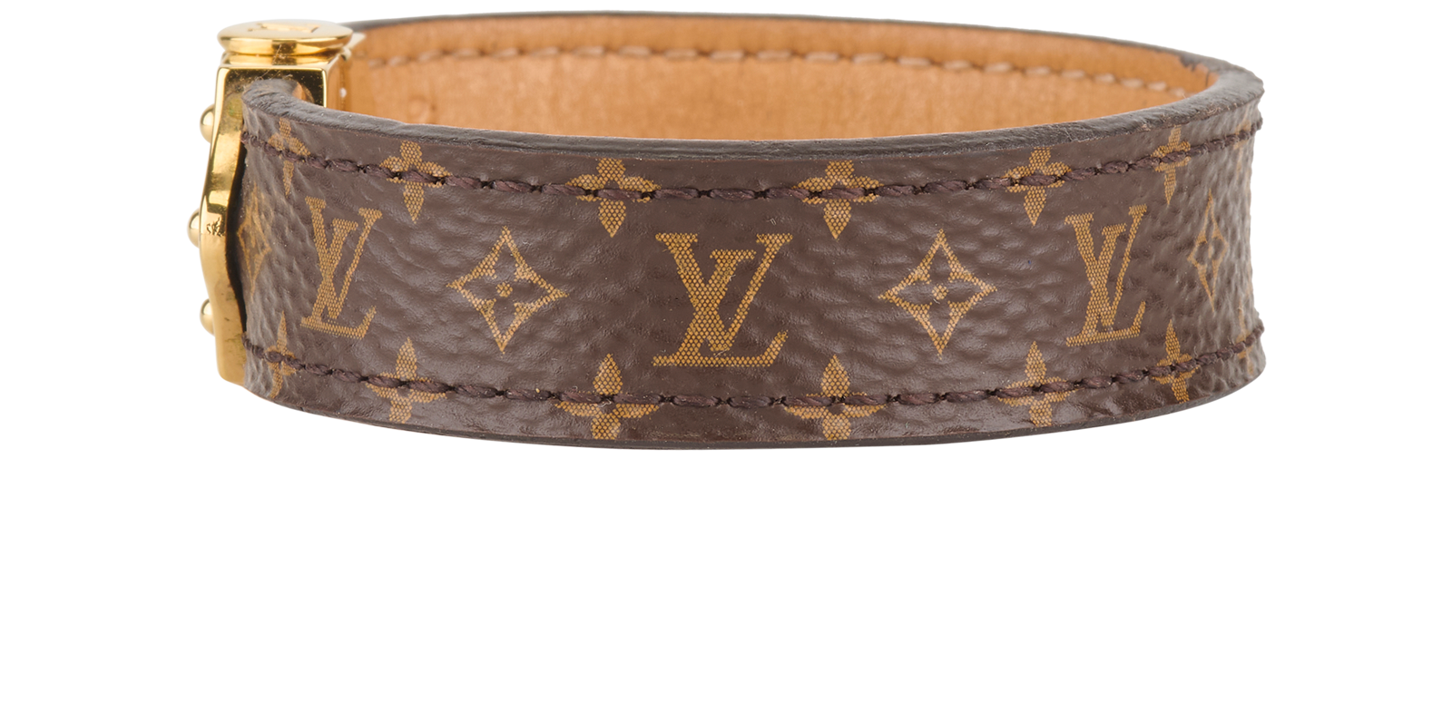 Louis Vuitton Nano Monogram Bracelet, &pound;150, Jewellery, Brown, Canvas, Bottom view