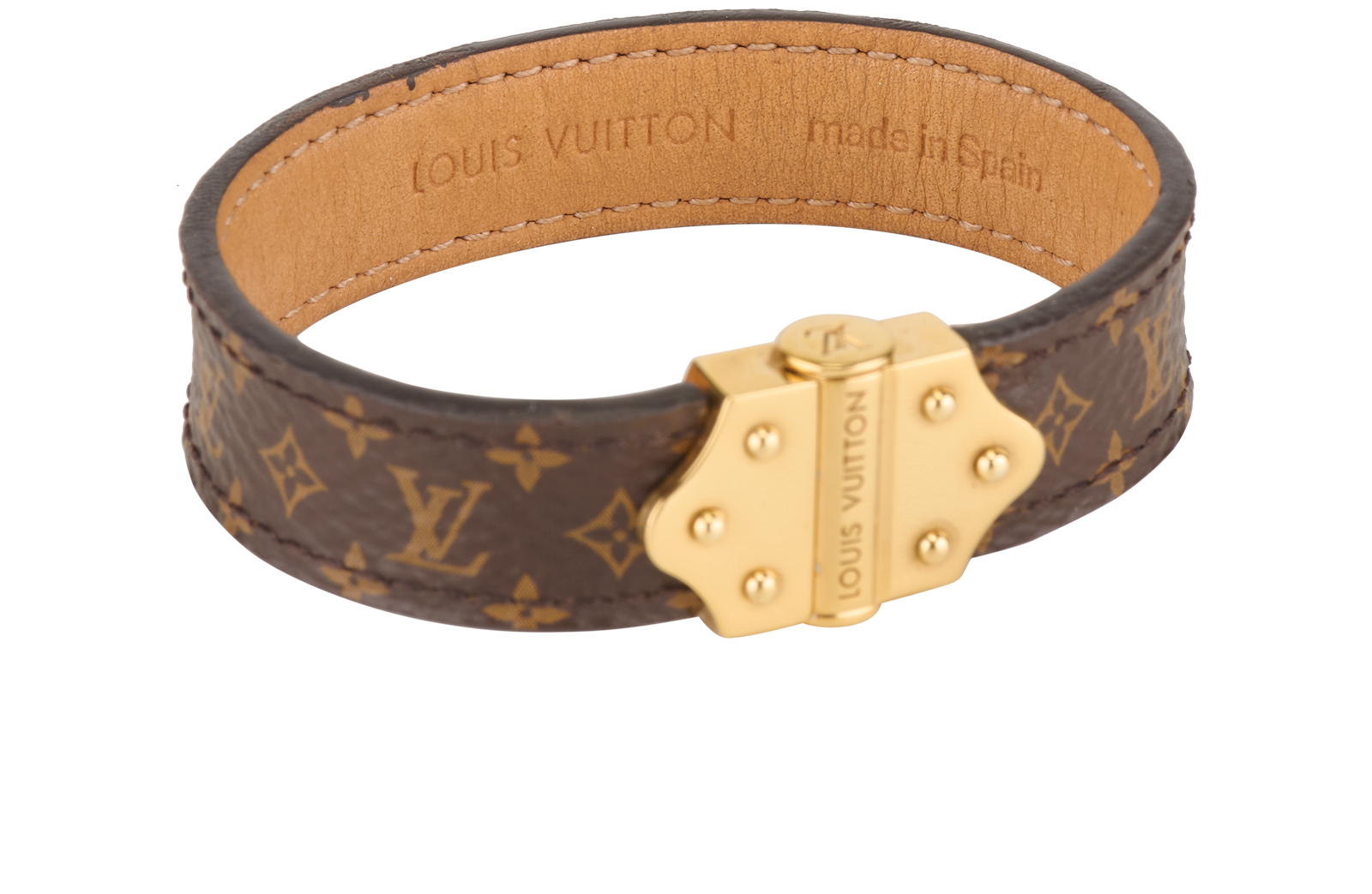 Louis Vuitton Nano Monogram Bracelet, &pound;150, Jewellery, Brown, Canvas, Other view