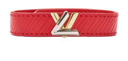 Louis Vuitton LV Cuff Bracelet, Epi Leather, Red, BO2167, 2*
