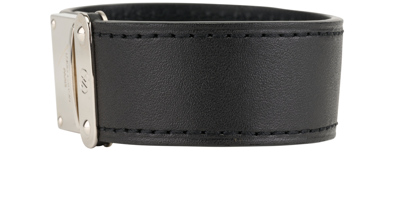 Louis Vuitton Nomade Koala Bracelet, &pound;175, Jewellery, Black, Leather, Bottom view