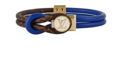Louis Vuitton x NBA Loop It Bracelet, &pound;210, Jewellery, Blue/Brown, Canvas/Leather, Front view