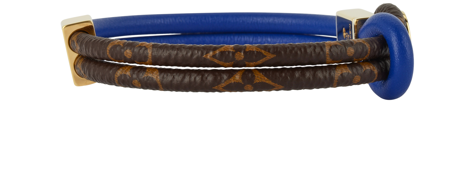 Louis Vuitton x NBA Loop It Bracelet, &pound;210, Jewellery, Blue/Brown, Canvas/Leather, Side view