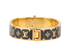 Louis Vuitton Nanogram Enamel Bracelet, &pound;380, Jewellery, Black/Gold, Enamel Coated Ceramic, Side view