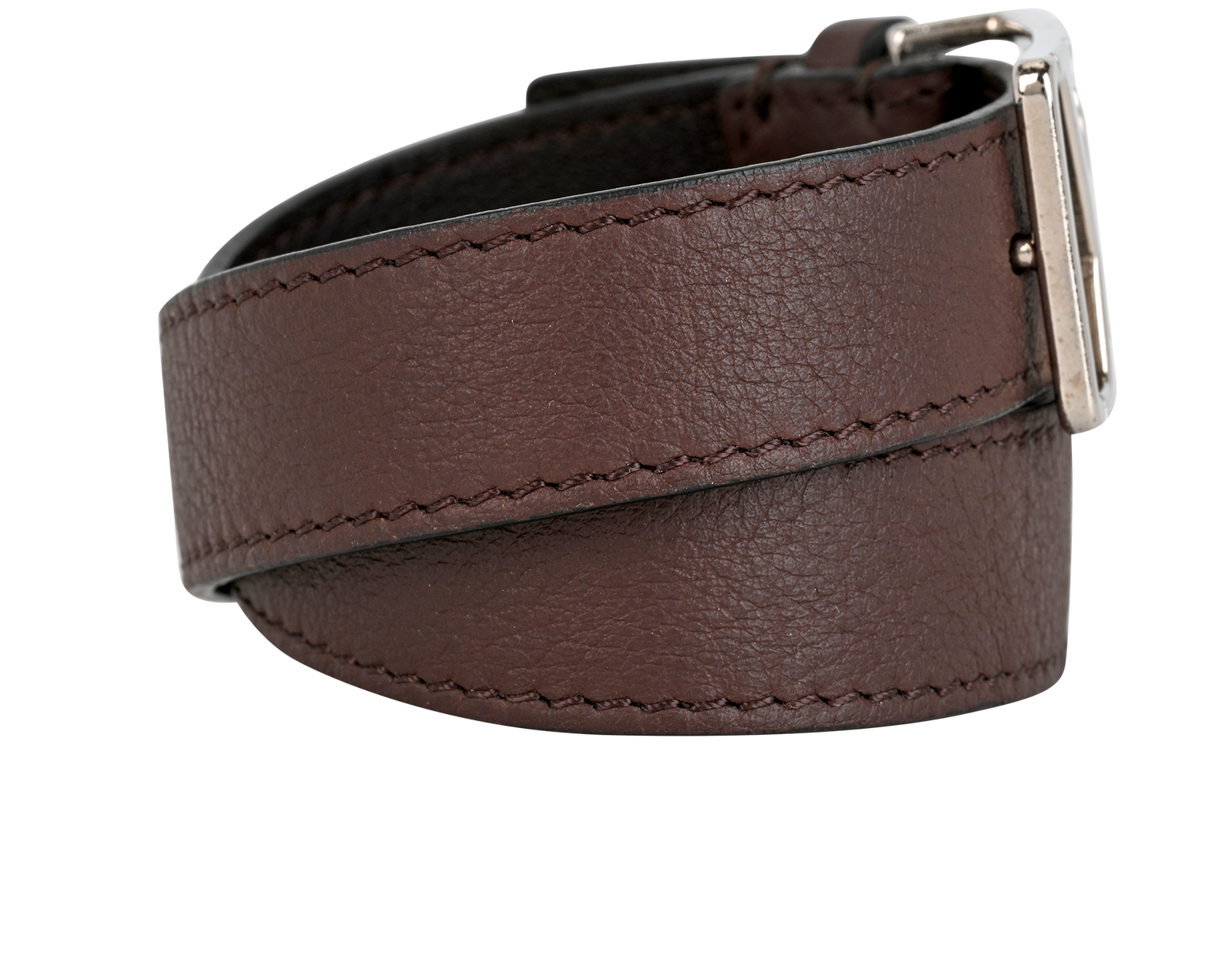 Louis Vuitton Wrap Around Bracelet, &pound;150, Jewellery, Brown, Leather, Side view