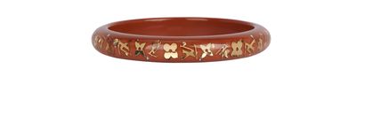 Louis Vuitton Inclusion Bangle, &pound;150, Jewellery, Brown/Gold, Resin, Front view