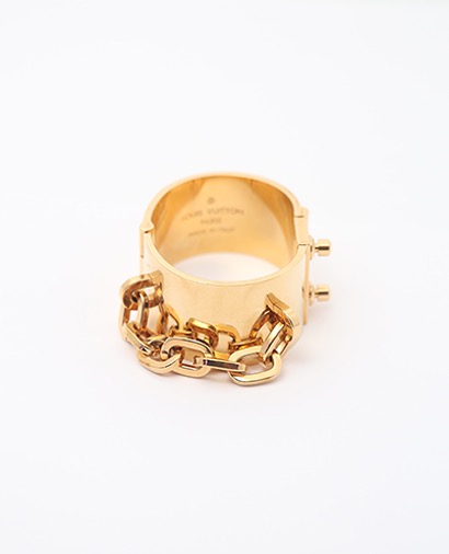 Louis Vuitton Lock Me Machette Chain Cuff, front view