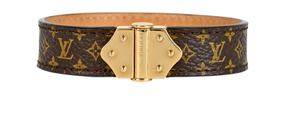 Louis Vuitton Nano Monogram Bracelet, &pound;175, Jewellery, Brown, Canvas/Leather, Front view