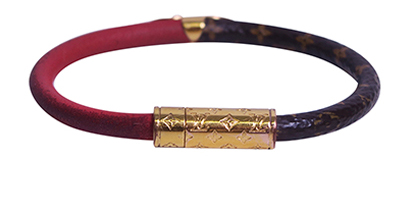 Confidential Bracelet, &pound;80, Jewellery, Brown/Red, Coated Canvas, Front view