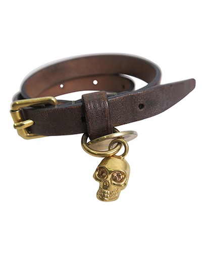 Alexnder McQueen Double Wrap Skull Bracelet, front view