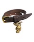 Alexnder McQueen Double Wrap Skull Bracelet, front view