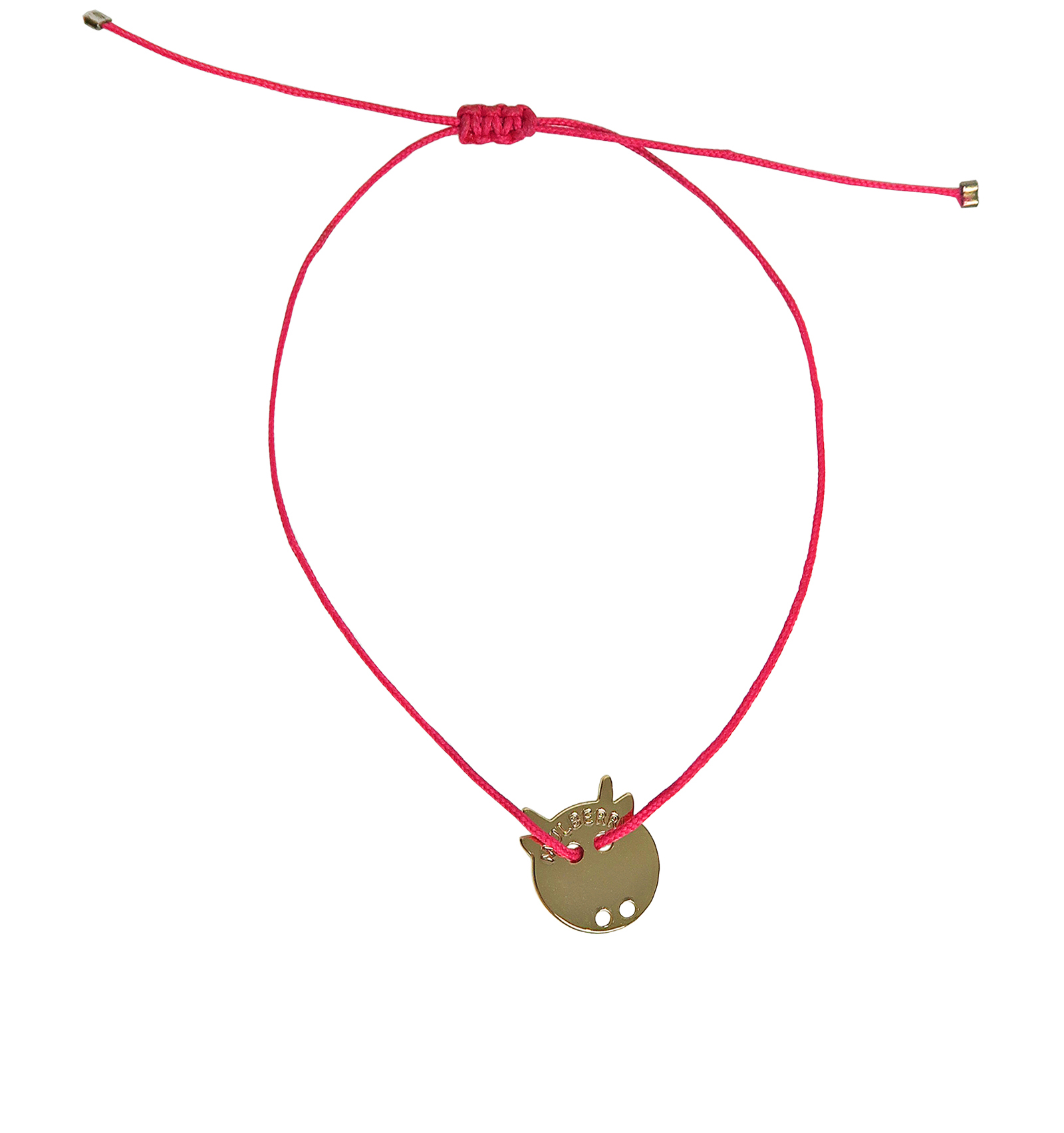 Mulberry Cat Medallion String, &pound;20, Accessories/Jewellery, Pink, Fabric, Back view