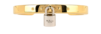 Mulberry Padlock Cuff, &pound;80, Jewellery, Gold/Silver, Brass, Front view