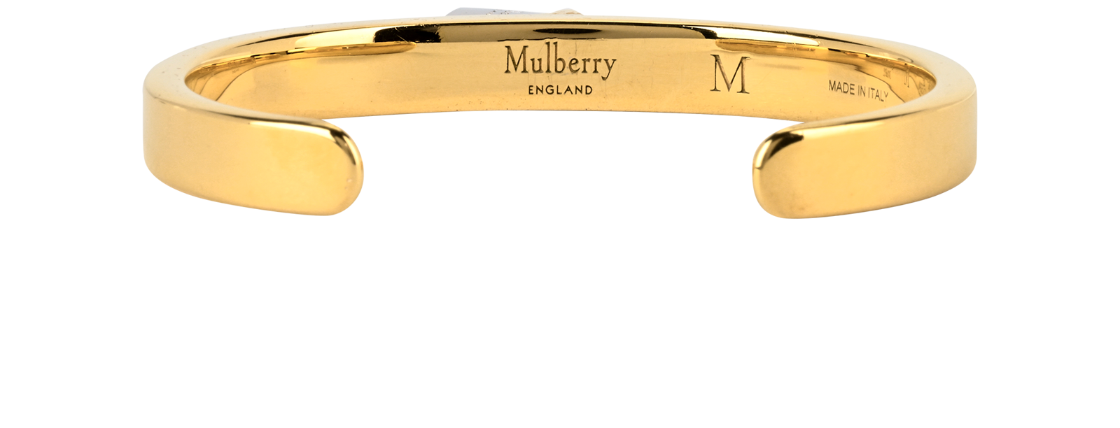Mulberry Padlock Cuff, &pound;80, Jewellery, Gold/Silver, Brass, Back view