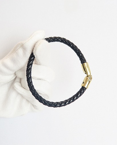 Mulberry Tubular Bracelet, &pound;35, Jewellery, Blue, Leather, Front view
