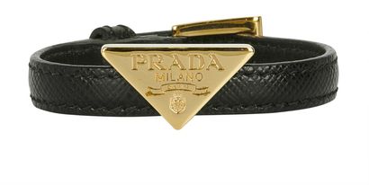 Prada Logo Plaque Bracelet, front view