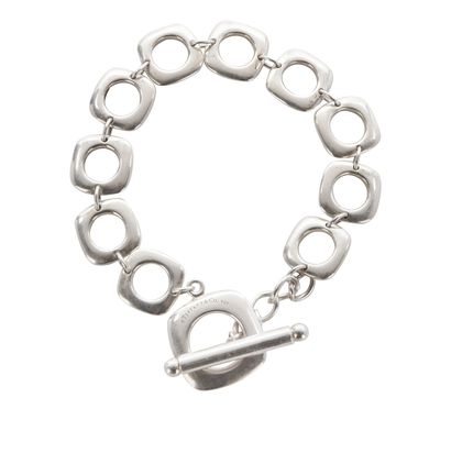 Tiffany Square Cushion Toggle Link Bracelet, front view