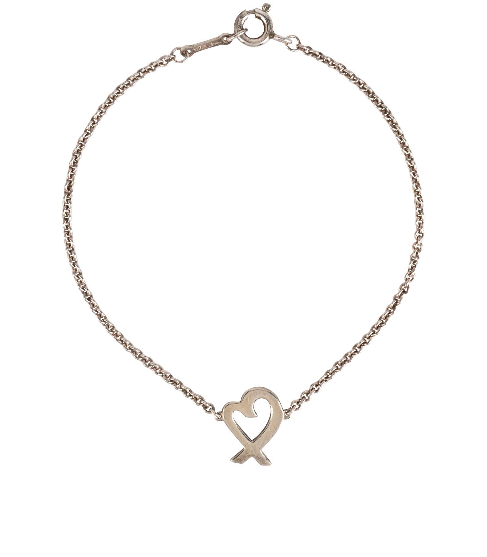 Tiffany Loving Heart Bracelet, &pound;140, Jewellery, Silver, Sterling Silver, Back view