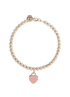 Tiffany & Co RTT 4mm Pink Heart Beaded Bracelet, front view