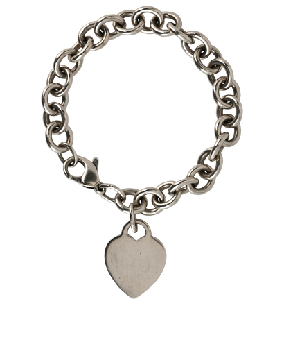 Tiffany & Co Heart Tag Bracelet, &pound;220, Jewellery, Silver, Sterling Silver, Front view