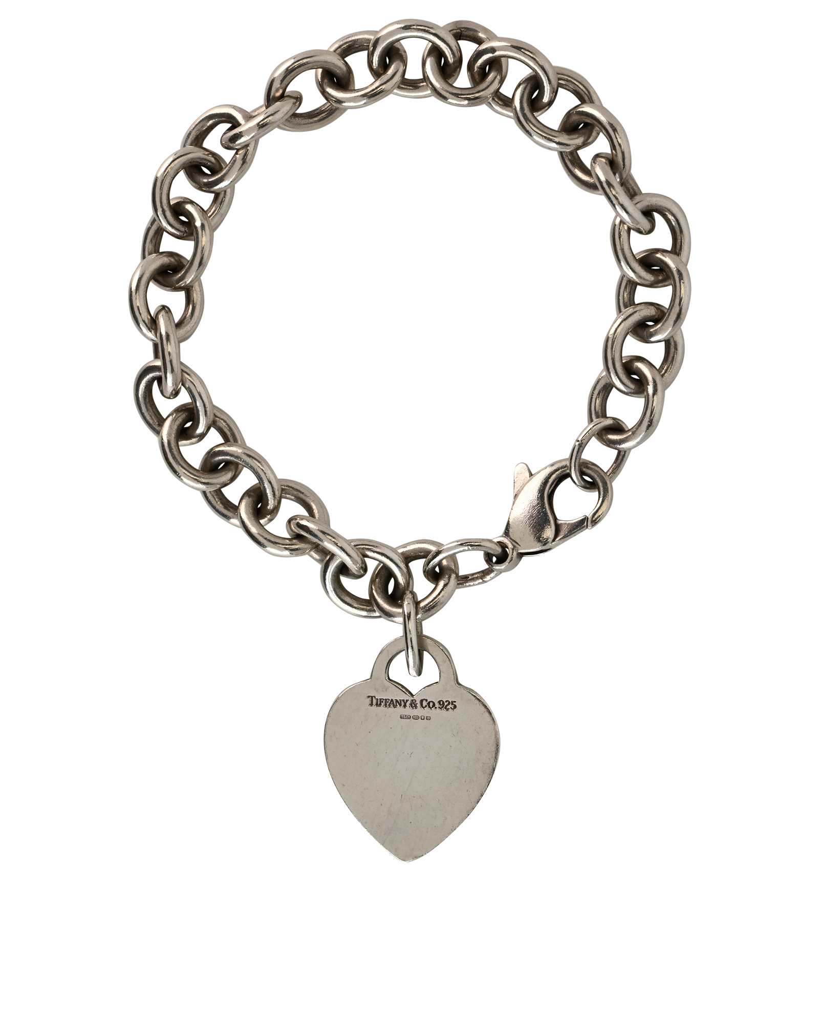 Tiffany & Co Heart Tag Bracelet, &pound;220, Jewellery, Silver, Sterling Silver, Back view