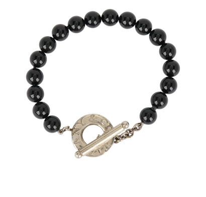 Tiffany Toggle Bracelet, &pound;180, Jewellery, Black/Silver, Sterling Silver, Front view