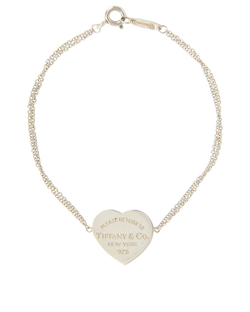 Tiffany & Co Heart Tag Double Chain Bracelet, Silver925, DB/B, 2*
