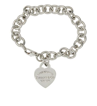 Tiffany Heart Tag Charm Bracelet, front view