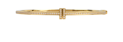 Tiffany & Co.Tiffany T Hinged Wire Bangle,18K Yellow Gold/Diamond,MII, 3*
