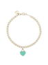 Tiffany & Co RTT Heart Tag Bead Bracelet, &pound;150, Jewellery, Silver, Silver, Front view