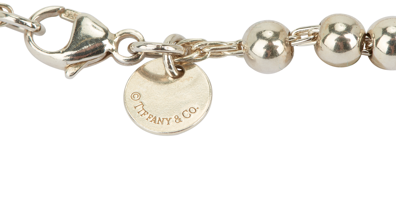 Tiffany & Co RTT Heart Tag Bead Bracelet, &pound;150, Jewellery, Silver, Silver, Other view
