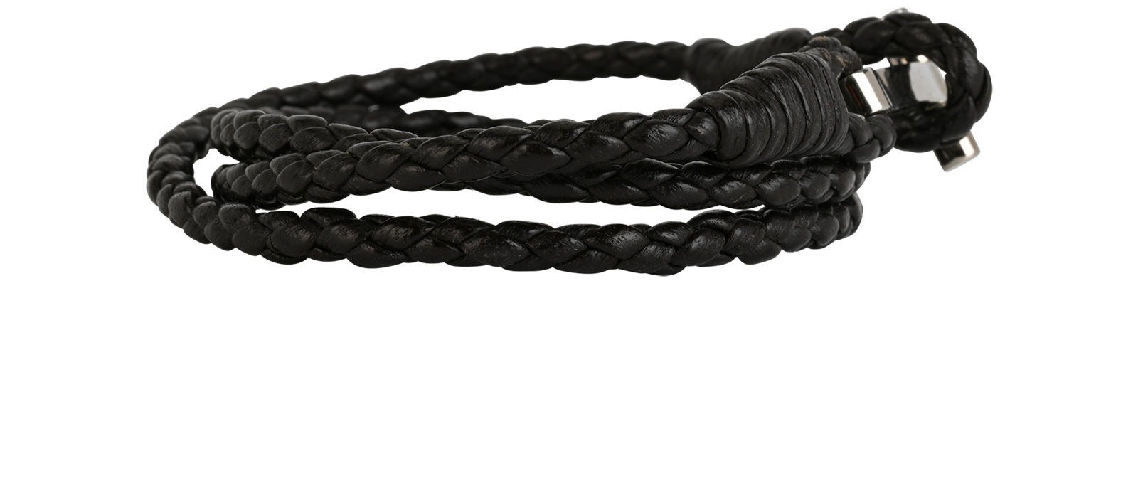 Tom Ford Braided Bracelet, &pound;220, Jewellery, Brown, Leather, Side view
