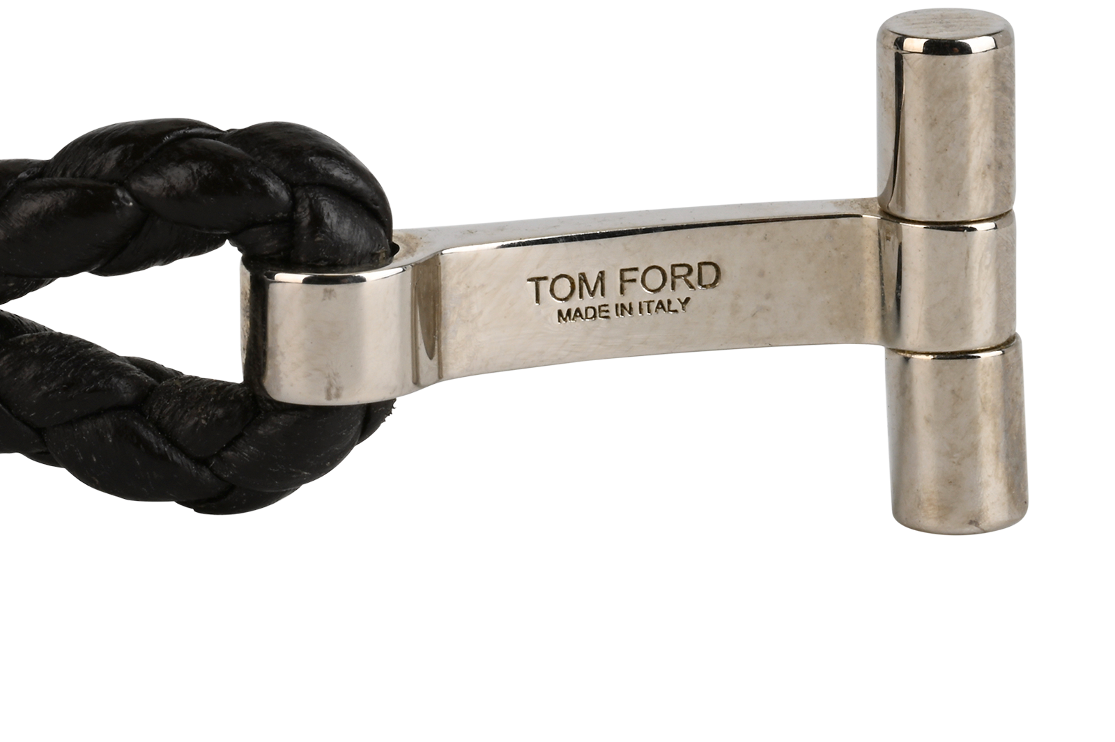 Tom Ford Braided Bracelet, &pound;220, Jewellery, Brown, Leather, Other view