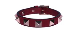 Valentino Garavani Rockstud Bracelet,Leather,Red,DB,B,3*