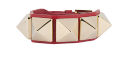 Valentino Large Rockstud Wrap Bracelet, Leather, Red, B, 3*