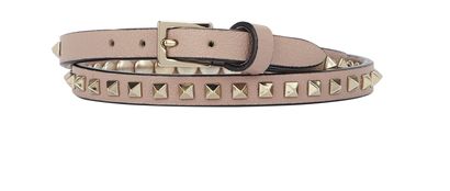 Valentino Studded Double Wrap Leather Bracelet, front view