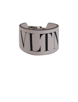 Valentino Logo Bracelet,Leather,White,DB,B,3*