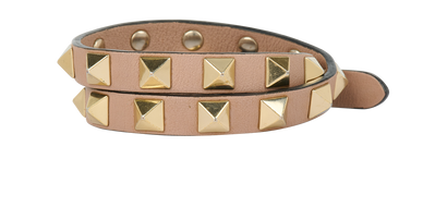 Valentino Rockstud Double Wrap Bracelet, front view