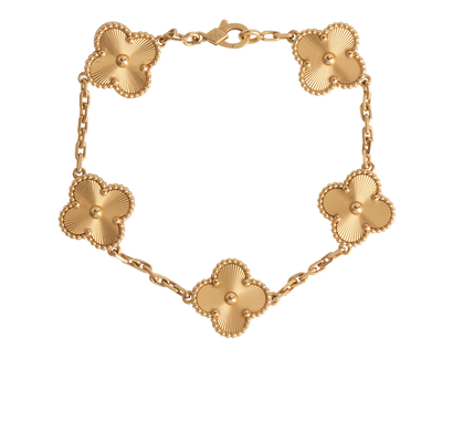 Van Cleef & Arpels Vintage Alhambra 5 Motifs Bracelet, &pound;3,900, Jewellery, Gold, Yellow Gold, Front view