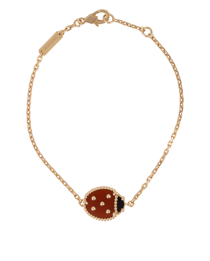 Van Cleef Lucky Spring Closed Wings Ladybug Bracelet, front view