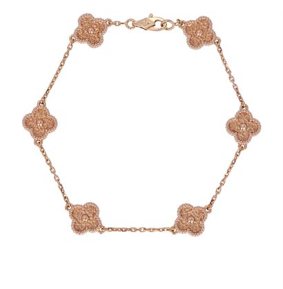 Van Cleef & Arpels Sweet Alhambra 6 Motif Bracelet, front view