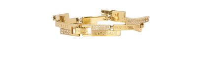 Versace Crystal Logo Bracelet, front view