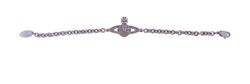 Vivienne Westwood Relief Orb Bracelet, Metal, Silver, DB, B, 3*