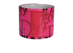Christian Dior Slap Cuff Bracelet,Plastic,Neon Pink (10)
