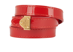 Louis Vuitton Box It Wrap Bracelet, Patent, Red, BC4124, B, 3*