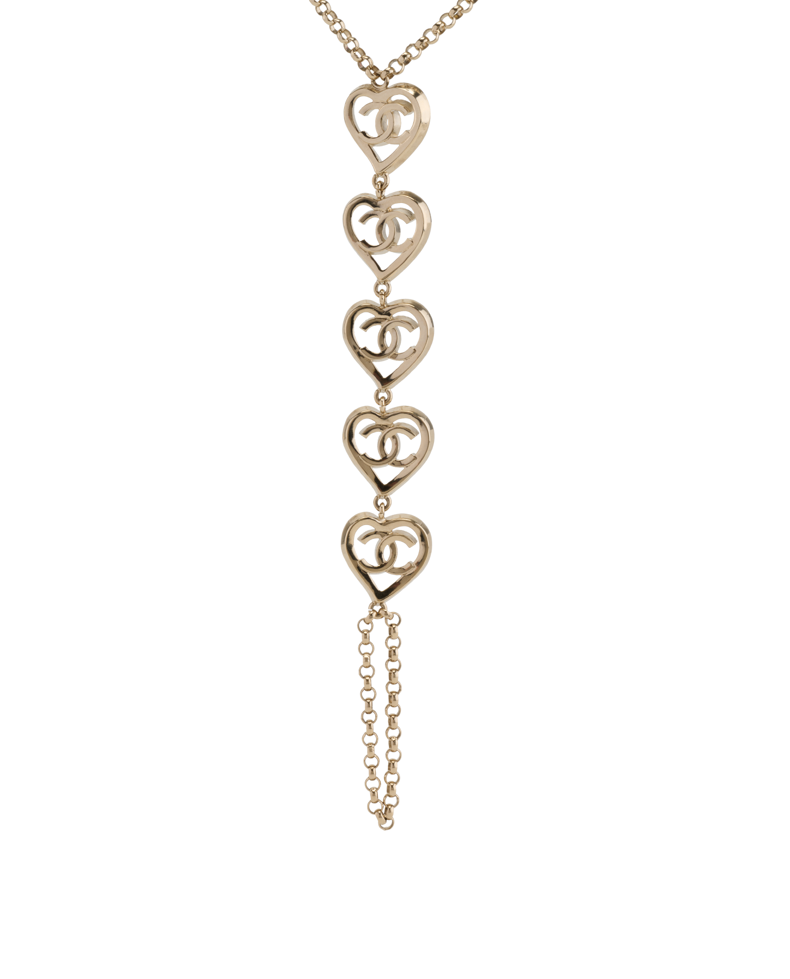 Chanel B22 Heart Link Bracelet Metal, &pound;695, Jewellery, Gold, Brass, Other view