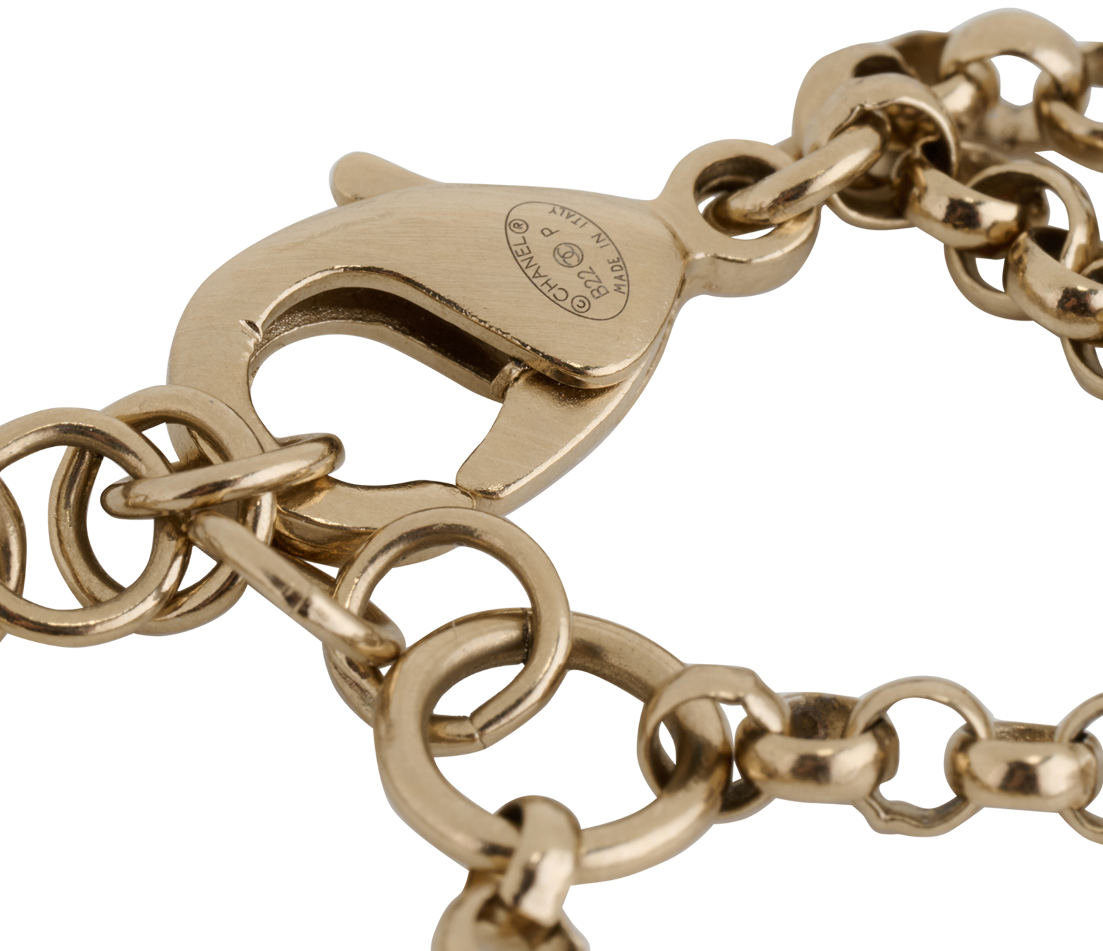 Chanel B22 Heart Link Bracelet Metal, &pound;695, Jewellery, Gold, Brass, Other view