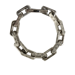 Louis Vuitton Monogram Chain Bracelet, Stainless Steel, Silver, 3*