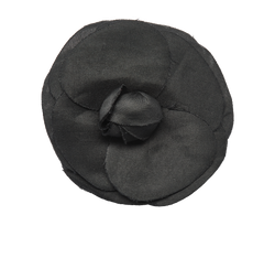 Chanel Camellia Brooch, Fabric, Black, DB/B, 3*