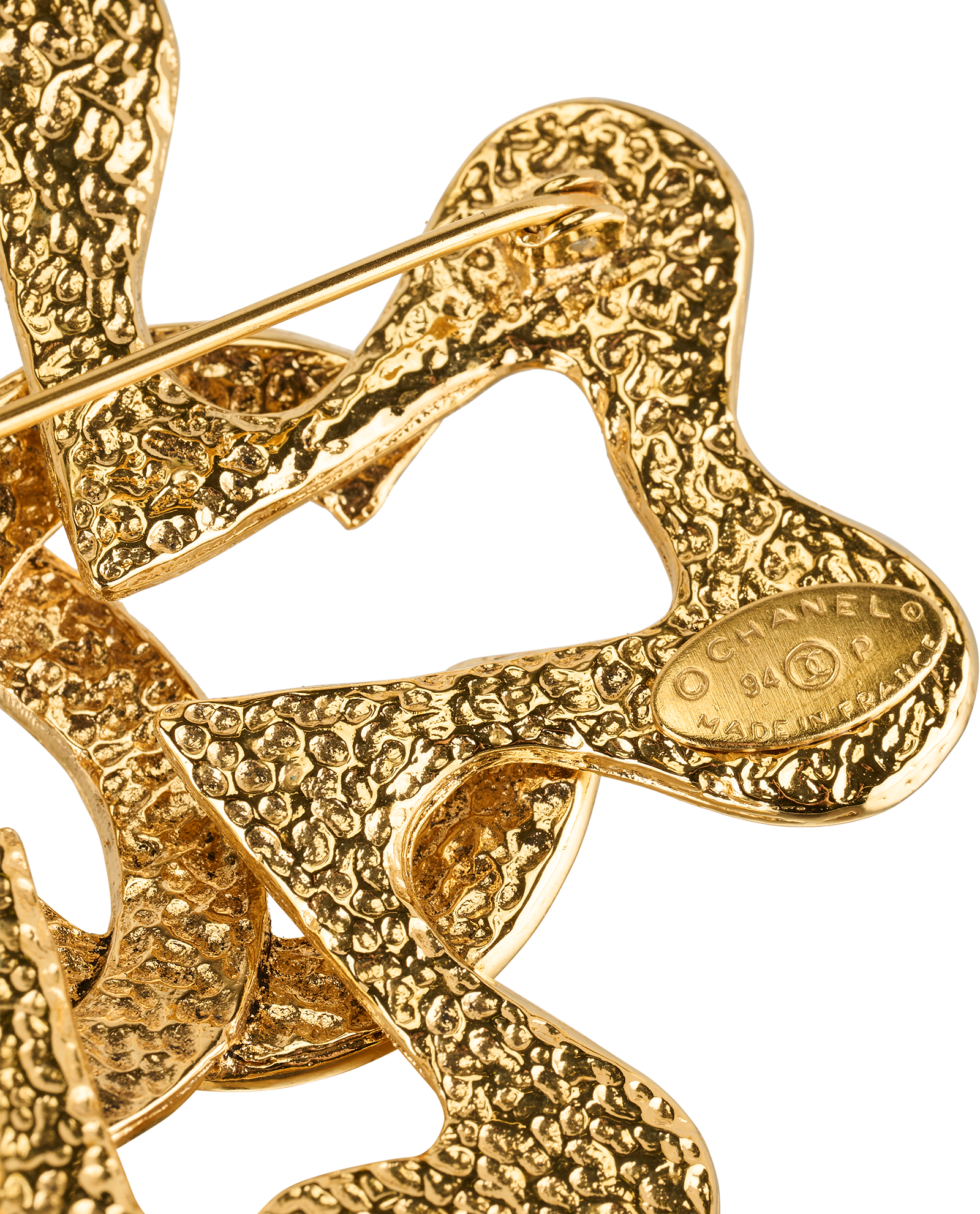 Chanel CC Clover Brooch, &pound;650, Jewellery, Gold, Brass, Other view