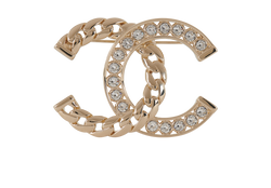 Chanel Embellished Chain CC Brooch